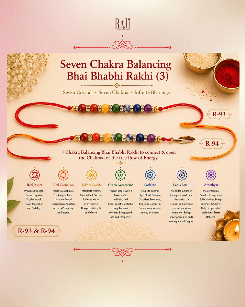 Seven Chakra Balancing Bhai Bhabhi Rakhi