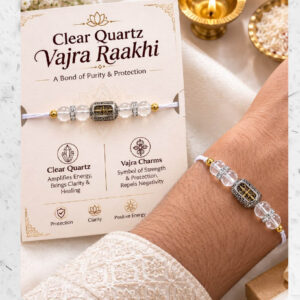 Clear Quartz Vajra Rakhi Bond of Purity & Protection