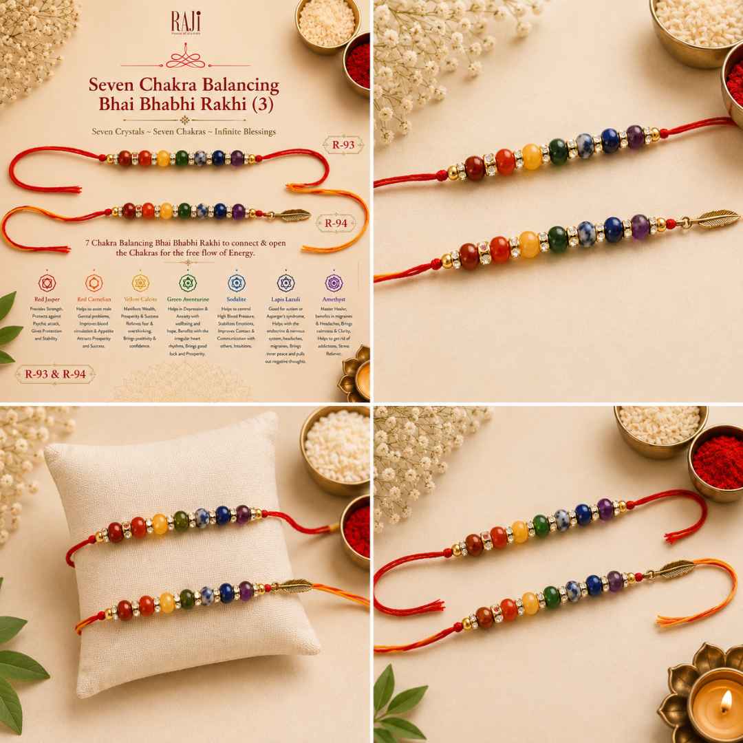Seven Chakra Balancing Bhai Bhabhi Rakhi - Image 2